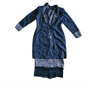 Women's KARIN STEVENS Vintage Long Sleeves Dress Size 12